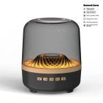 Crystal Dome Ambient Light Bluetooth Speaker (Black Gold Edition)